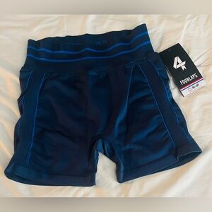 Four Laps Shorts Women's Size XS/S Blue Midnight Compression Biker Aero Seamless